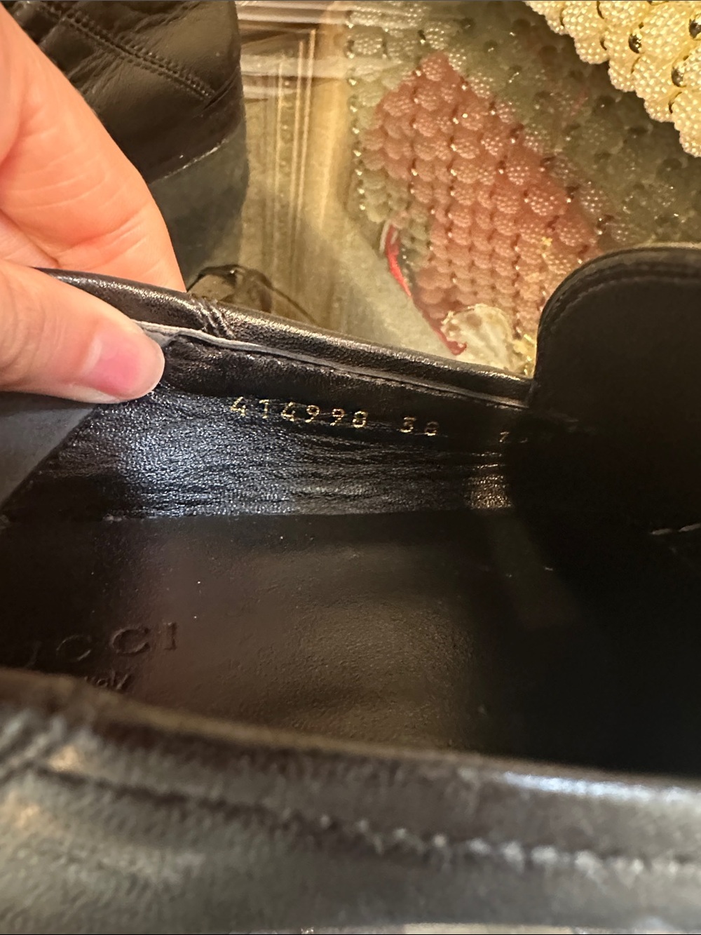 Gucci Classic Black Leather Slip-On Loafers with Gold Horsebit Accent - Picture 3 of 5